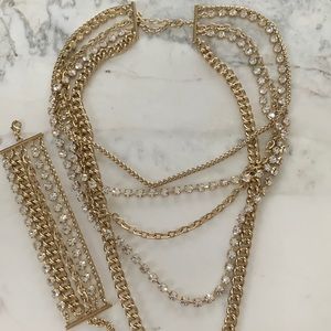 Layered Necklace and Bracelet Set